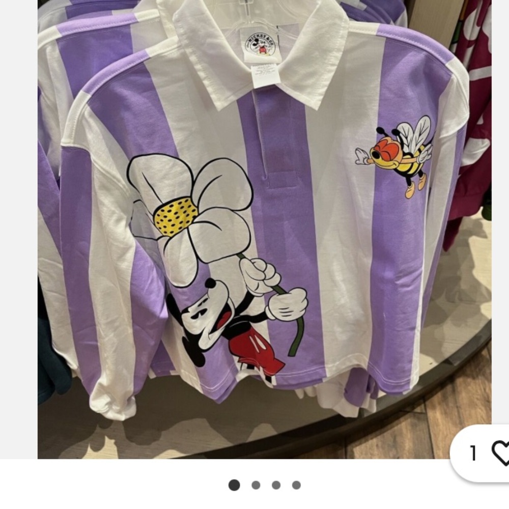ISO Disney Mickey garden rugby shirt.